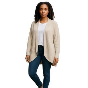 Dawlface Tan Open Cardigan Vest Shawl OS